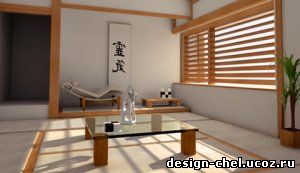 Дизайн в стиле Япония минимализм, натуральность гармоничность контрастов
